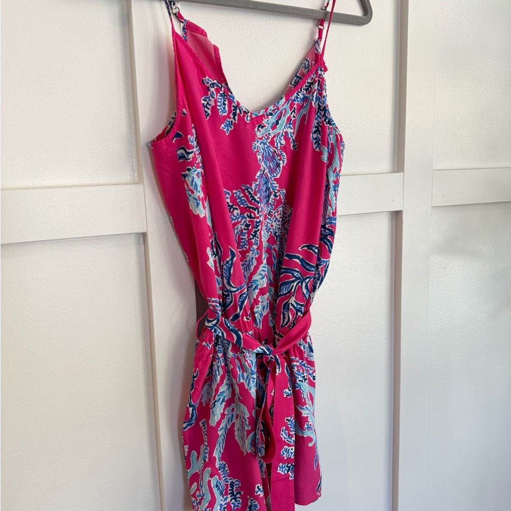 Lilly Pulitzer Pink and Blue Patterned romper